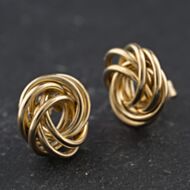Pre-Owned Yellow Gold 12mm Knot Stud Earrings 41174501