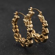 Pre-Owned Yellow Gold 25mm Celtic Heart Creole Earrings 41174511