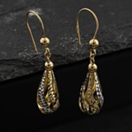 Pre-Owned Two Colour Gold 39mm Dropper Earrings 41174522