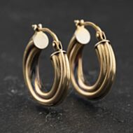 Pre-Owned Yellow Gold 22mm Twist Hoop Earrings 41174574