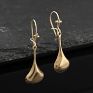 Pre-Owned Yellow Gold 37mm Plain Dropper Earrings 41174621