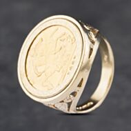 Pre-Owned Yellow Gold 1897 Half Sovereign Coin Ring 41201178