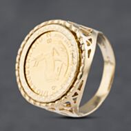 Pre-Owned Yellow Gold 1982 1/10 Kruggrand Coin Ring 41201184