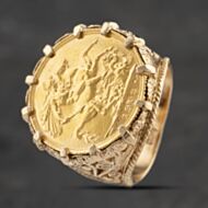 Pre-Owned Yellow Gold 1903 Full Sovereign Coin Ring 41201205