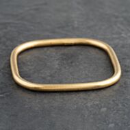 Pre-Owned 22ct Yellow Gold Matt Textured Standard Simple Bangle 41211209