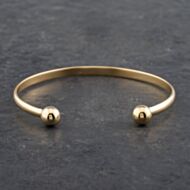Pre-Owned 9ct Yellow Gold Plain Medium Torque Bangle 41211299
