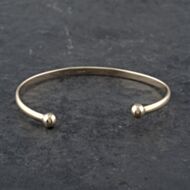 Pre-Owned 9ct Yellow Gold Solid Standard Torque Bangle 41211311