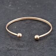 Pre-Owned 9ct Yellow Gold Plain Small Torque Bangle 41211337