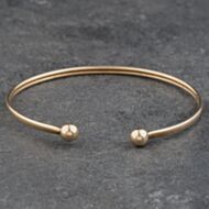Pre-Owned 9ct Yellow Gold Plain Standard Torque Bangle 41211348