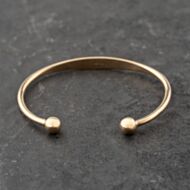 Pre-Owned 9ct Yellow Gold Id Small Torque Bangle 41211394