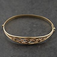 Pre-Owned 9ct Two Colour Gold Clogau Tree Of Life Hinged Bangle 41211425