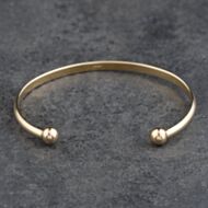 Pre-Owned 9ct Yellow Gold Plain Polished Small Torque Bangle 41211428