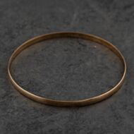 Pre-Owned 9ct Rose Gold Plain Simple Bangle 41211456