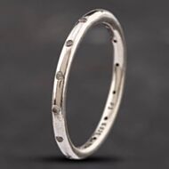 Pre-Owned Pandora Silver Simple Sparkling Cubic Zirconia Ring 41221081