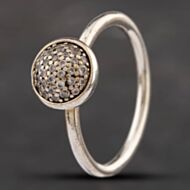 Pre-Owned Pandora Silver Cubic Zirconia Pave Dress Ring 41221083
