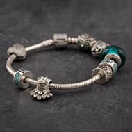 Pre-Owned Pandora Silver 10 Charm 8 Inch Charm Bracelet 41221226