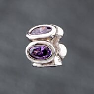 Pre-Owned Pandora Silver Purple Cubic Zirconia Charm 41221280