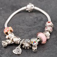 Pre-Owned Pandora Silver 11 Charms Included 8 Inch Charm Bracelet 41221356