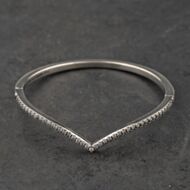 Pre-Owned Pandora Silver Wishbone Hinged Bangle 41221440