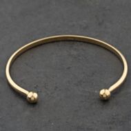 Pre-Owned 9ct Yellow Gold Plain Small Torque Bangle 41240011