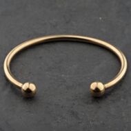 Pre-Owned 9ct Yellow Gold Plain Large Torque Bangle 41240012