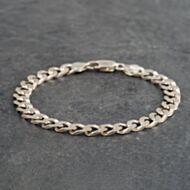 Pre-Owned Silver 8.5 Inch Curb Chain Bracelet 41251440
