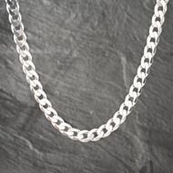 Pre-Owned Silver Heavy 22 Inch Curb Chain 41251499