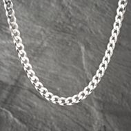 Pre-Owned Silver 22 Inch Curb Chain 41251504