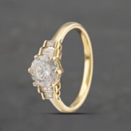 Pre-Owned Silver Cubic Zirconia Gold On Silver Dress Ring 41251511