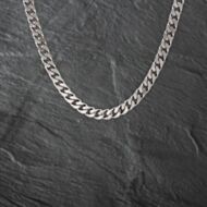 Pre-Owned Silver Heavy 18 Inch Curb Necklace 41251531