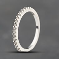 Pre-Owned Silver Cubic Zirconia Half Eternity Ring 41251565