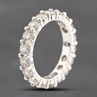 Pre-Owned Silver Cubic Zirconia Full Eternity Ring 41251567