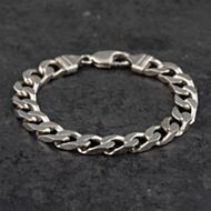 Pre-Owned Silver 8 Inch Curb Chain Bracelet 41251578