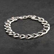 Pre-Owned Silver 9.5 Inch Curb Chain Bracelet 41251606