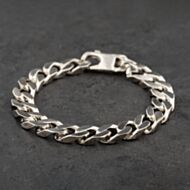 Pre-Owned Silver 8.5 Inch Curb Chain Bracelet 41251610