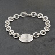Pre-Owned Silver 8.5 Inch Identity Bracelet 41251613