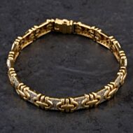 Pre-Owned 18ct Yellow Gold Diamond 7 Inch Bracelet 4128078
