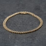 Pre-Owned 14ct Yellow Gold 2.00ct Brilliant Cut Diamond 8.5 Inch Tennis Bracelet 41281388