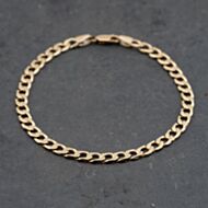 Pre-Owned 9ct Yellow Gold 7.5 Inch Curb Chain Bracelet 41281393