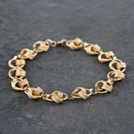 Pre-Owned 18ct Yellow Gold Figure Of Eight Link 7.5 Inch Chain Bracelet 41281425