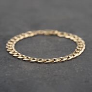 Pre-Owned 9ct Yellow Gold 8Inch Curb Chain Bracelet 41081498