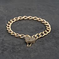 Pre-Owned 9ct Yellow Gold 7 Inch Curb Chain Bracelet 41281526