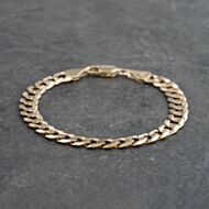 Pre-Owned 9ct Yellow Gold 8.5 Inch Curb Chain Bracelet 41281534