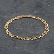 Pre-Owned 9ct Yellow Gold 7 Inch Celtic Chain Bracelet 41281546