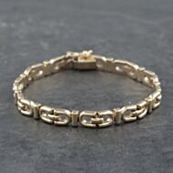 Pre-Owned 9ct Yellow Gold Fancy 7 Inch Chain Bracelet 41281576