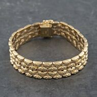 Pre-Owned 18ct Yellow Gold Fancy Flexible 7 Inch Bracelet 41281580
