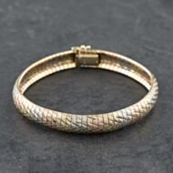 Pre-Owned 9ct Three Colour Gold Flexible 7.25 Inch Bracelet 41281595