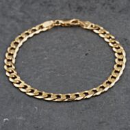 Pre-Owned 9ct Yellow Gold 7.5 Inch Curb Chain Bracelet 41281601