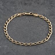 Pre-Owned 9ct Yellow Gold 7.5 Inch Curb Chain Bracelet 41281603