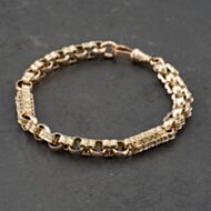 Pre-Owned Vintage Rose Gold Fancy 8 Inch Belcher Chain Bracelet 41281622